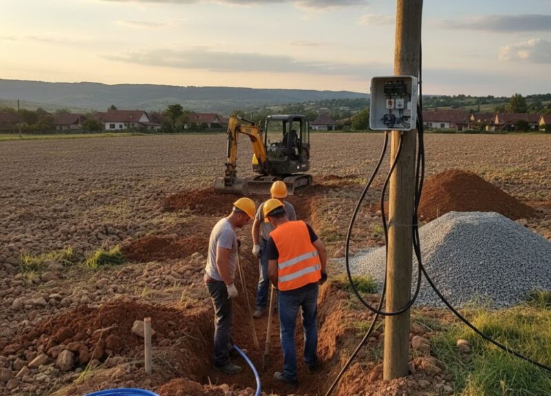 Gradnja Kuće Pripreme Za Prikjučak